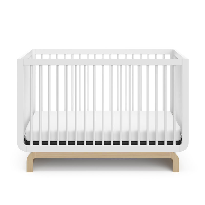 Santorini 5-In-1 Convertible Crib, White/Driftwood, Crib