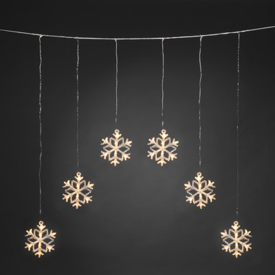 Lichtervorhang Schneeflocken