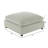Caylie Ivory Fabric Ottoman