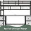 Lit mezzanine double en métal avec bureau-1392892676