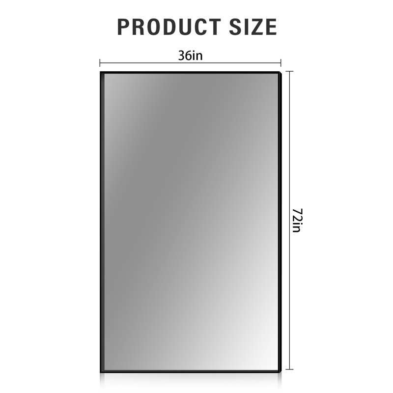 Miroir de salle de bain 1,18 po Lunara, 36 po x 72 po