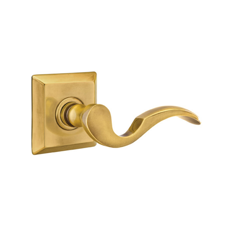 Poignée de porte avec rosette Cortina, Gauche, Laiton antique français