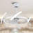 Ausable 24'' Futuristic UFO Design DIY Shapes Bladeless LED Ceiling Fan with Dimmable Lights and Remote-1503140022