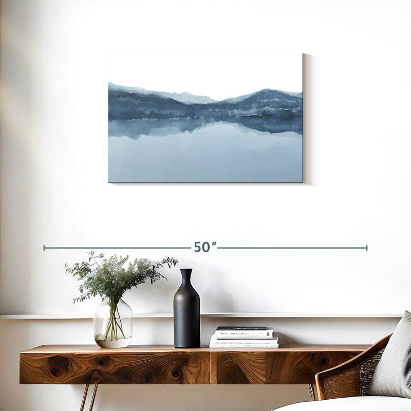 Aquarelle Avery III, nuances de bleu I, H 20 po x l 30 po