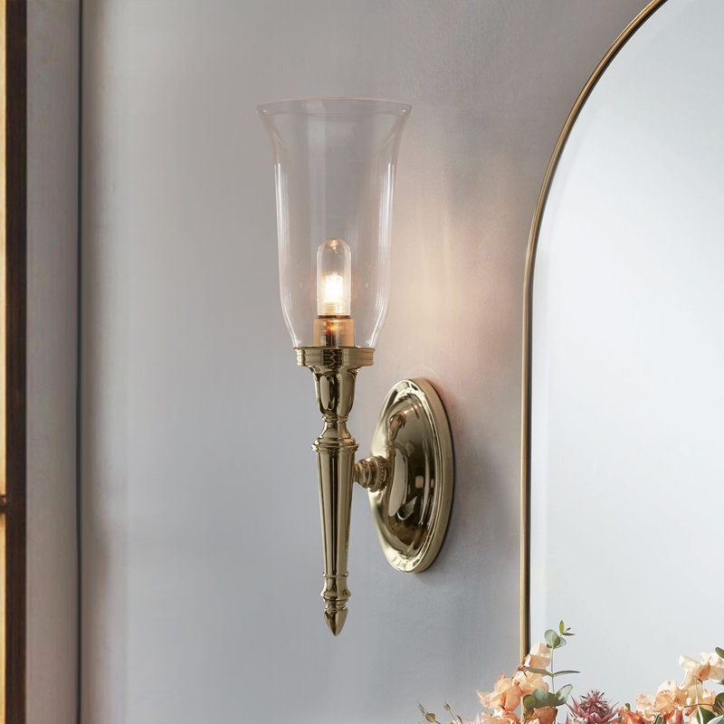 Dryden 1 Light Bath Sconce, Polished Brass