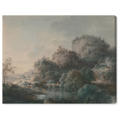 Art Remedy Coastal Print Canvas, Ruins Monastery Oyb Zittau Mountains