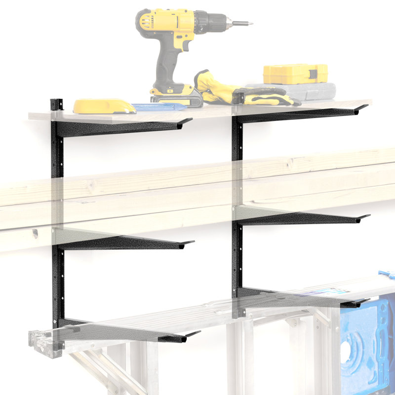 Delta Cycle Heavy Duty Steel Wall Mounted 3-Tier Lumber Storage Rack