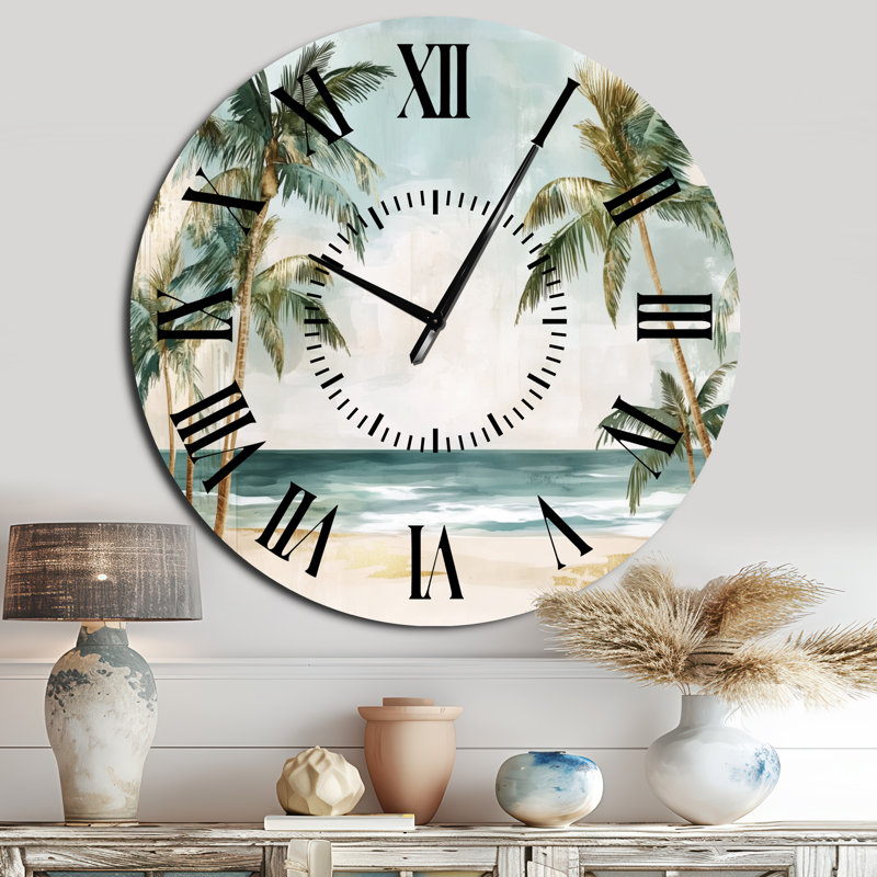 Horloge murale Palms, Surdimensionné