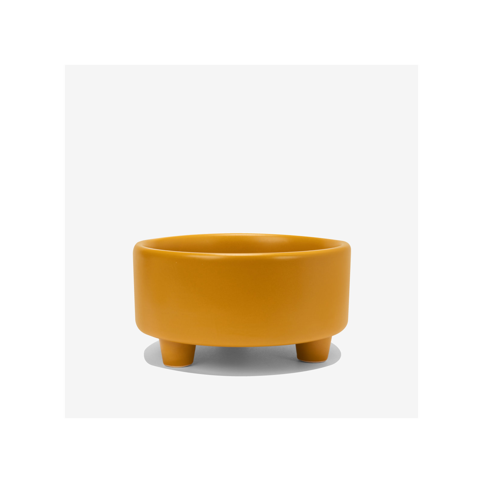 Uplift Ceramic Dog Bowl, Small (2 cups / 16 fluid oz), Mustard