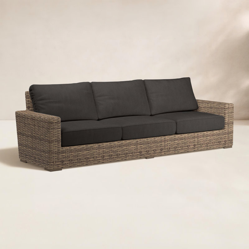 Canapé d'extérieur large de 106 po avec coussins Havana, Spectre carbone Sunbrella®