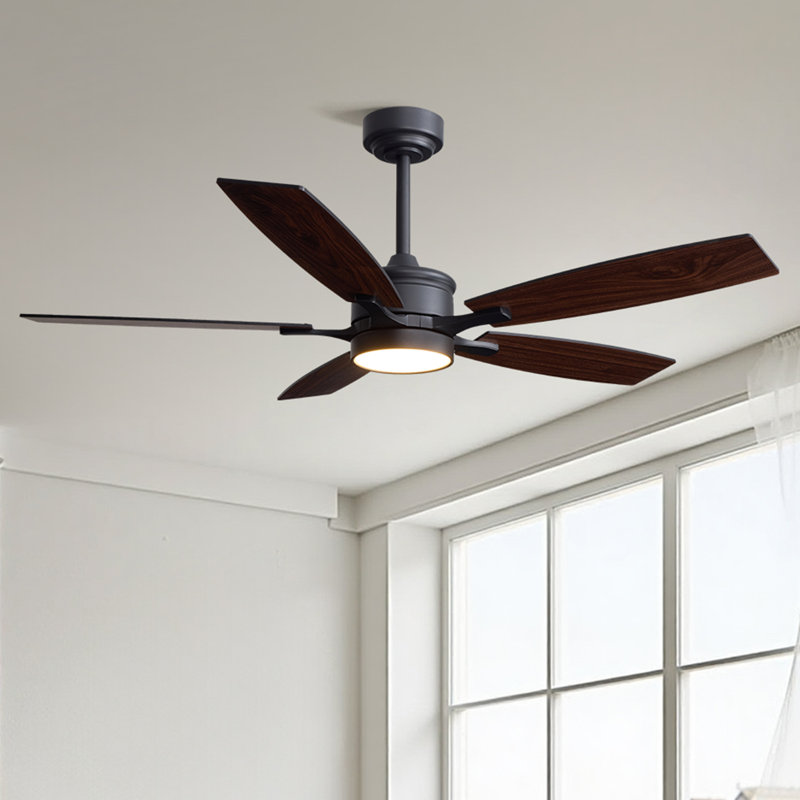 52" 5-Blades Ceiling Fan with Light