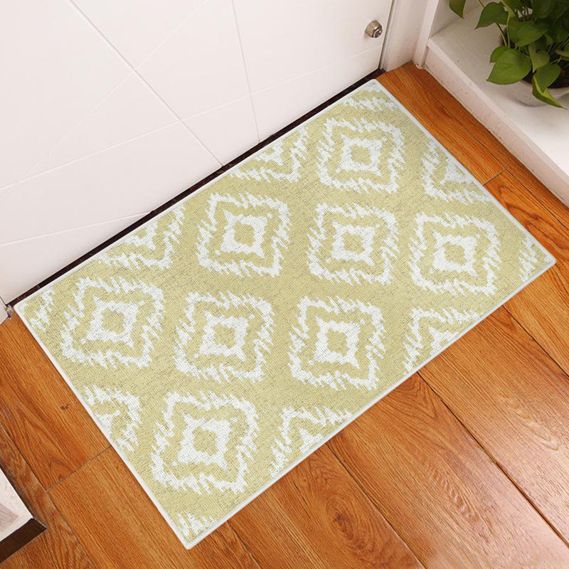 Tapis d'entrée antidérapant 36 po x 24 po, Beige clair