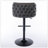 2PCS PU Black Metal Base Bar Stools With Tufted Backj-1985716243-1985716240