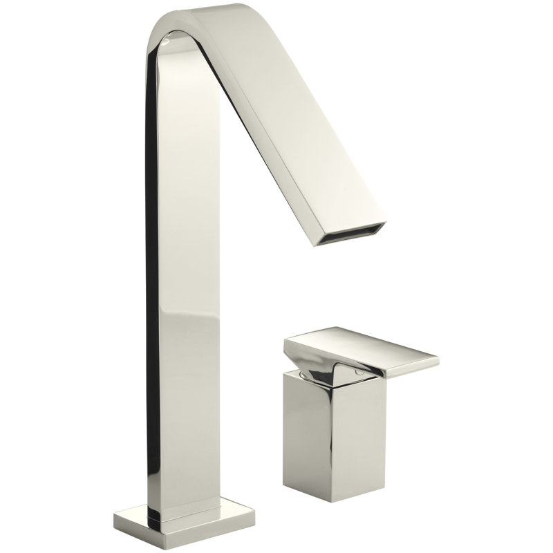 Loure Deck-Mount High-Flow Bath Faucet, Nickel poli éclatant