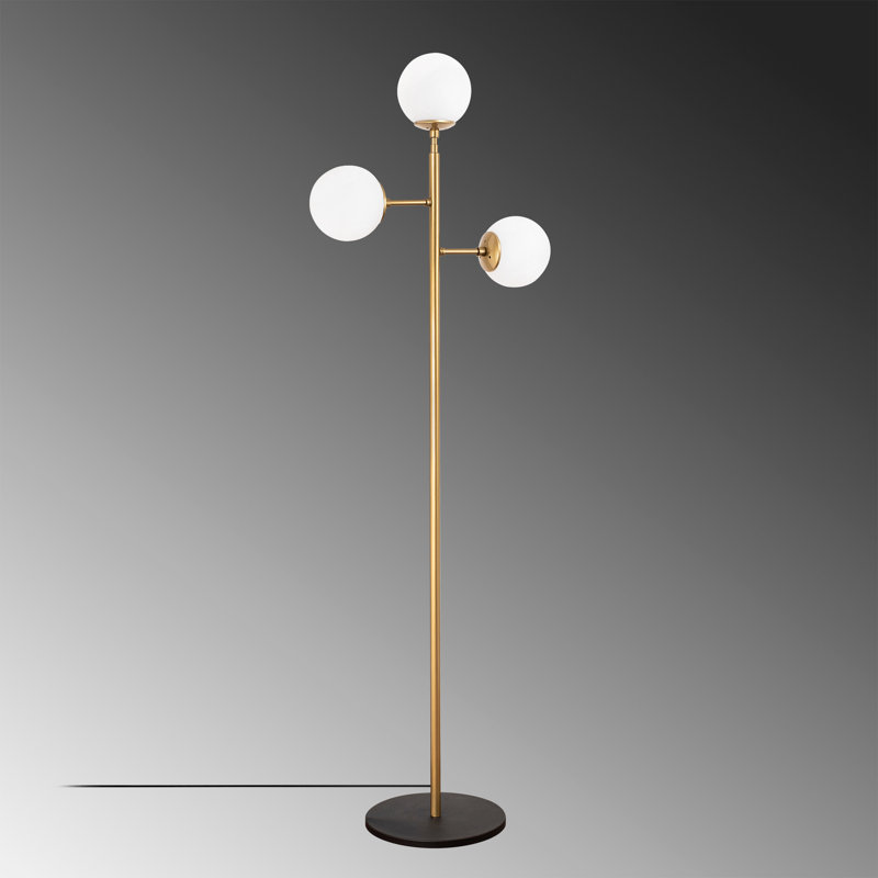 Hawkin 163cm Tree Floor Lamp, Shiny Gold
