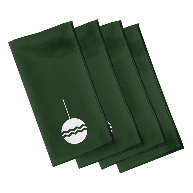 Antero Polyester Modern & Contemporary Napkins, Green