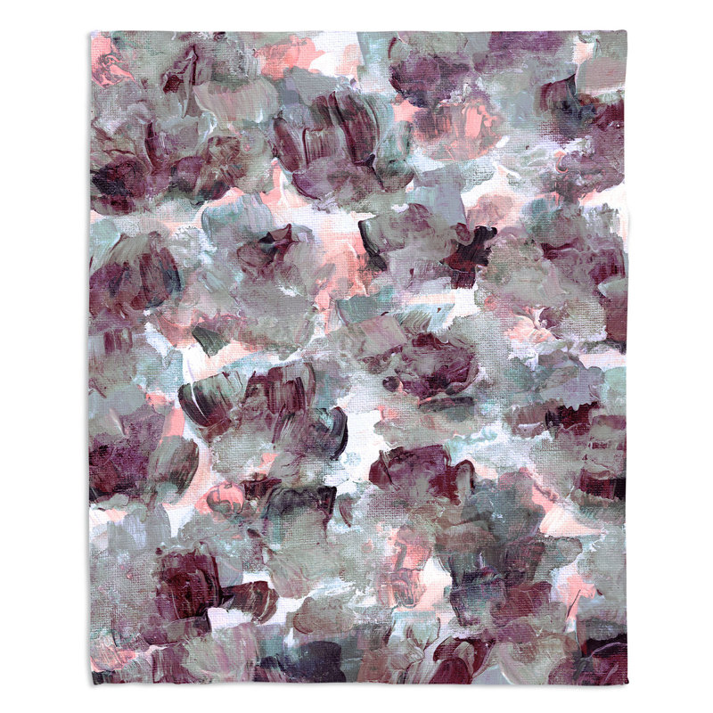 Couverture sherpae 5 douces à pulvérisation floral, l 51 po x L 60 po