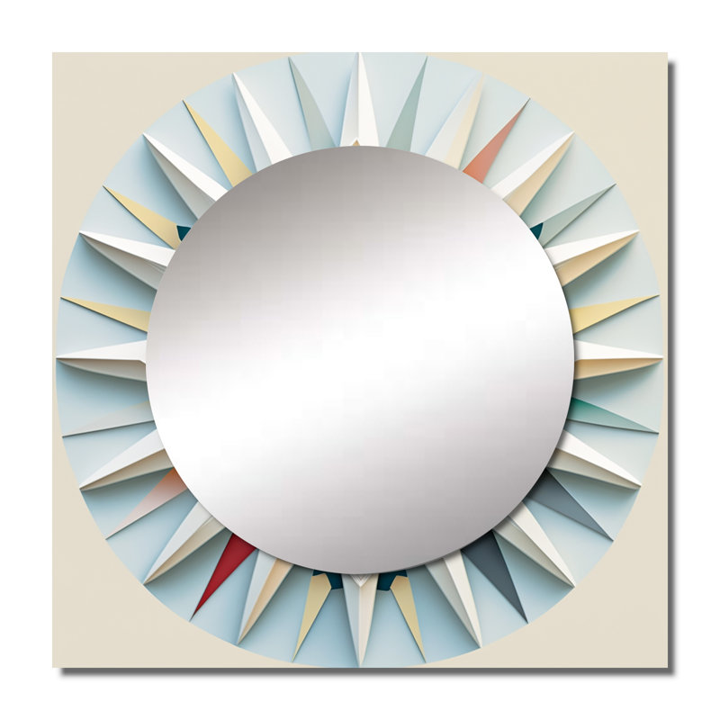 Jossilyn - Abstract Spirals Square Mirror Wall Art For Bathroom, 29" x 29"