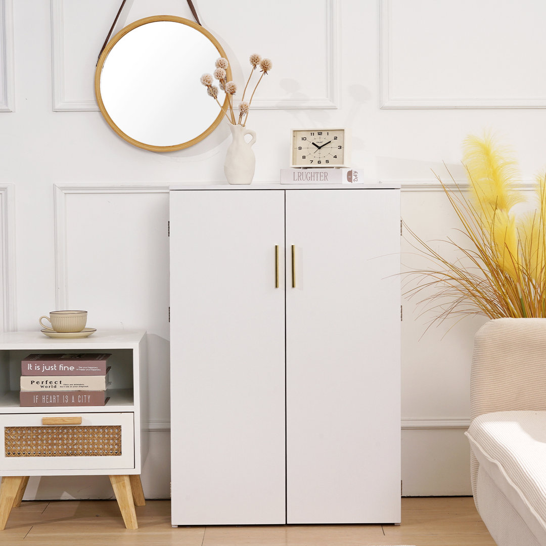 Kitchen Pantry Storage Cabinet With Countertop & Adjustable Shelves For Kitchen, Dining Room, Living Room Ebern Designs