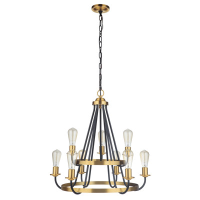 Pertev 9 - Light Dimmable Tiered Chandelier