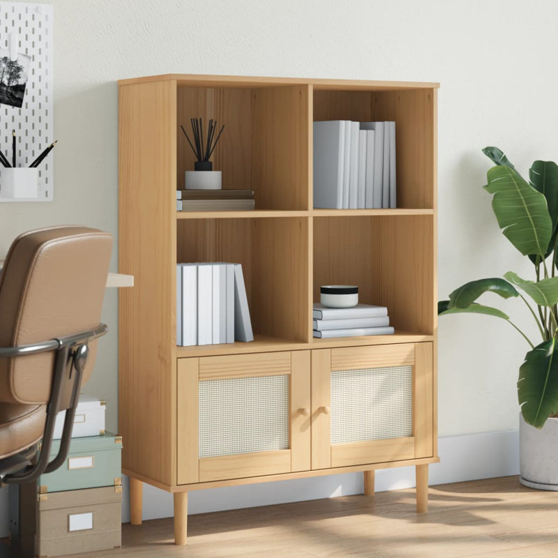 Algernard 130cm H x 90cm W Standard Rattan Look, Brown 