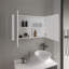 Armoire à pharmacie à double porte et miroir, trois tablettes intérieures-988304413-988304411