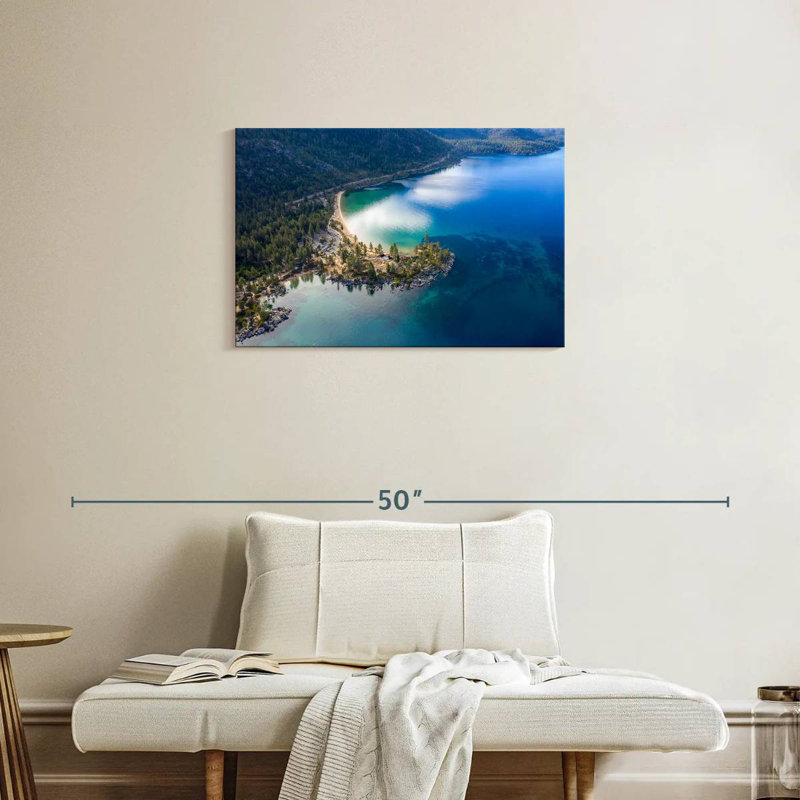 Vue aérienne d'Alvord Lake Tahoe, H 20 po x l 30 po