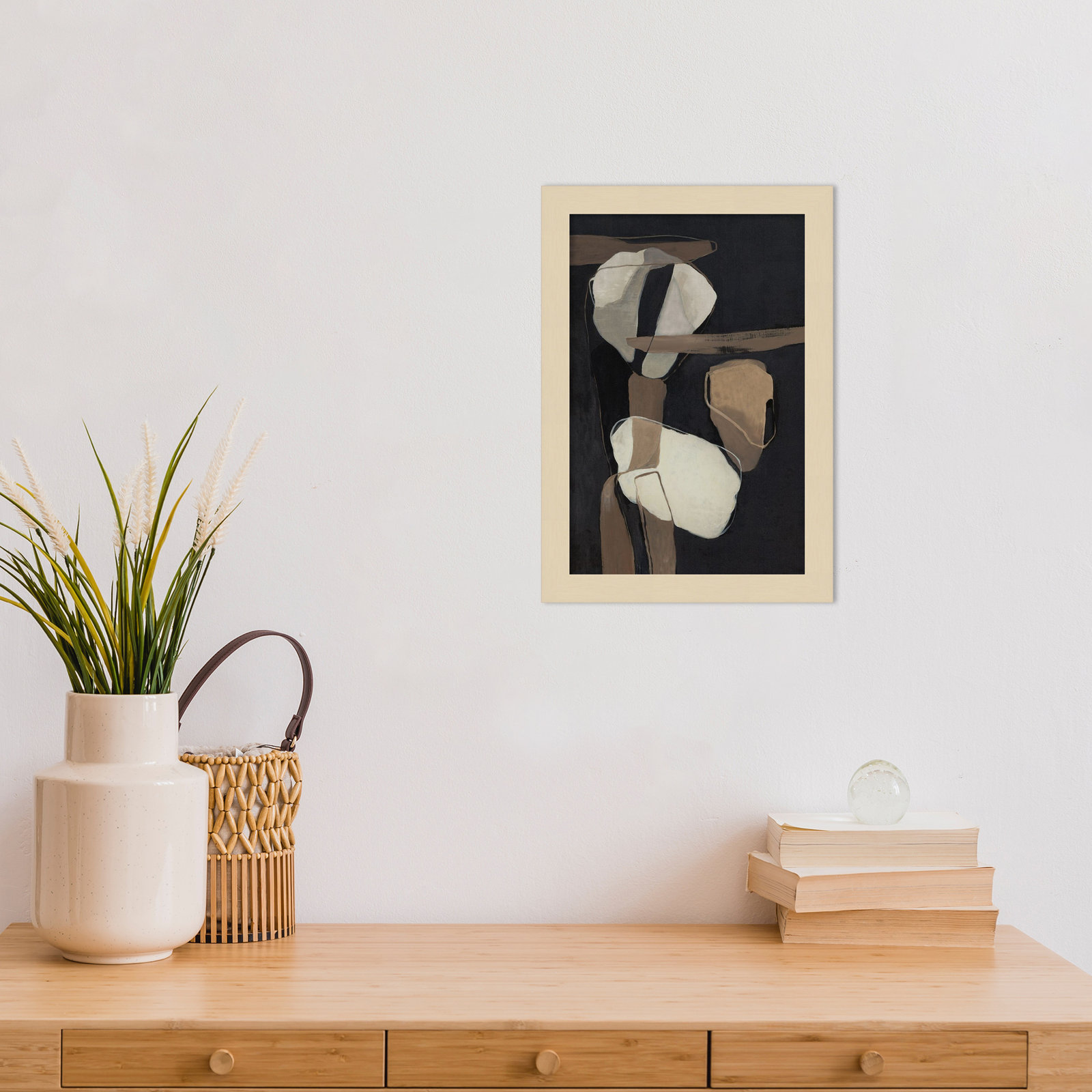 All Attached Print by Jacob q, Brown, 13" H x 9" W