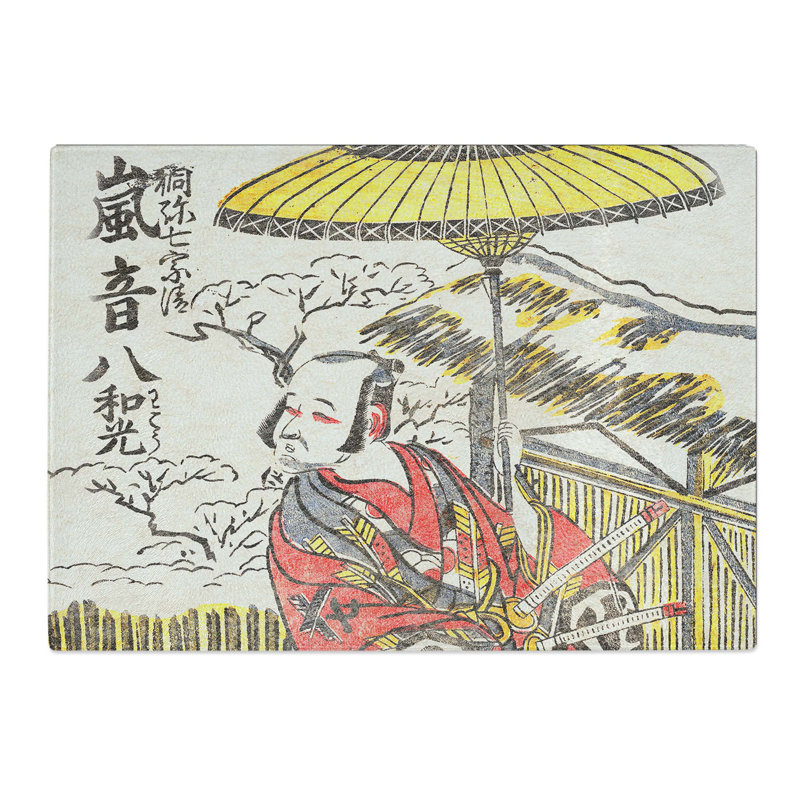 Tempered Glass Arashi Otohachi I by Kitao Shigemasa Chopping Board, 39cm W x 28.5cm L