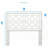 Queen/King Tabor Chippendale White Headboard - No Box Spring Needed, Durable Poplar Wood-1747641356