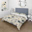 Grey And Beige Urban Ferns Soft Colour - Floral Duvet Cover Set-1448444559