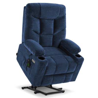 350lbs Power Lift Recliner with Extended Footrest, Cup Holder and USB Type C Charger by Latitude Run