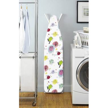 YBM Home Ironing Board Cover, Elastic Edge, 100% Cotton Heavy Duty Iron Pad Covers Standard Boards, Extra Thick, Co1650, Size: 16 x 50, Gray