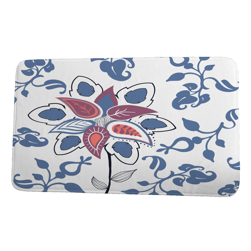 Tapis de bain Louane, l 24 po x L 17 po, Bleu