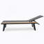 CHAISE Longe avec table d'appoint en bois, 1 pièce, (62756.00BLK)