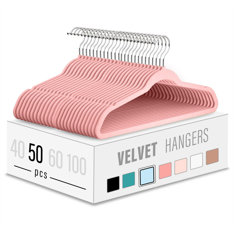 11 Plastic Non-Slip Accessories Hanger, Coral