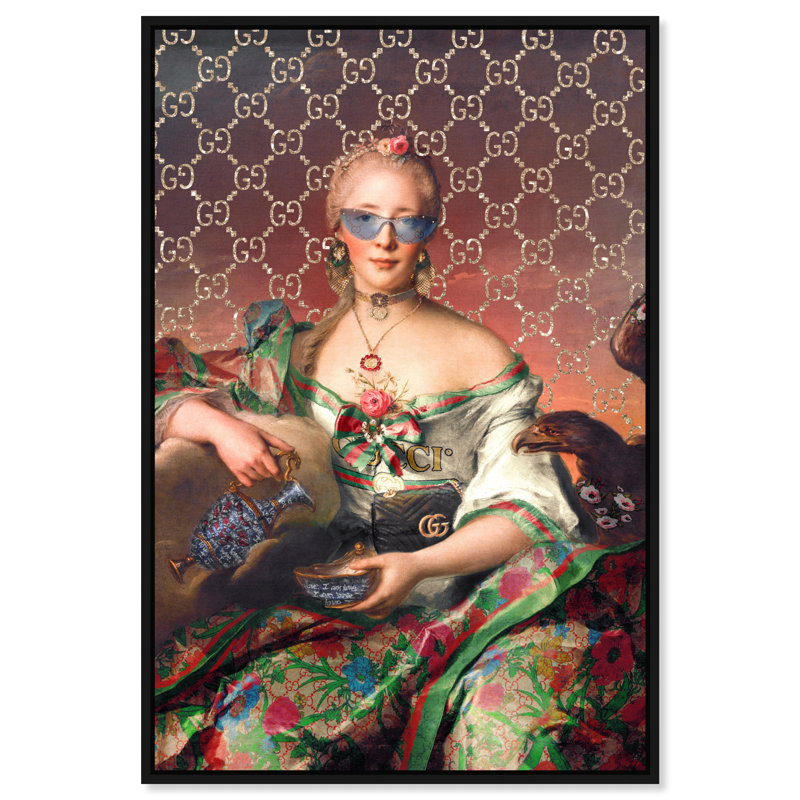 City Lady Canvas Fashion Print by Oliver Gal, 46"H x 31"W, Black Frame