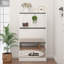Armoire de rangement pour chaussures étroite avec miroir, 3 tiroirs rotatifs pour une organisation peu encombrante et un accès facile
