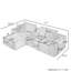 Canapé modulaire en velours côtelé 4 pièces l 111 po x P 63,41 po x H 35,4 po Everleigh-129388205