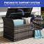 Banc de rangement multifonctionnel 90 gallons avec coussin résistant à l'eau