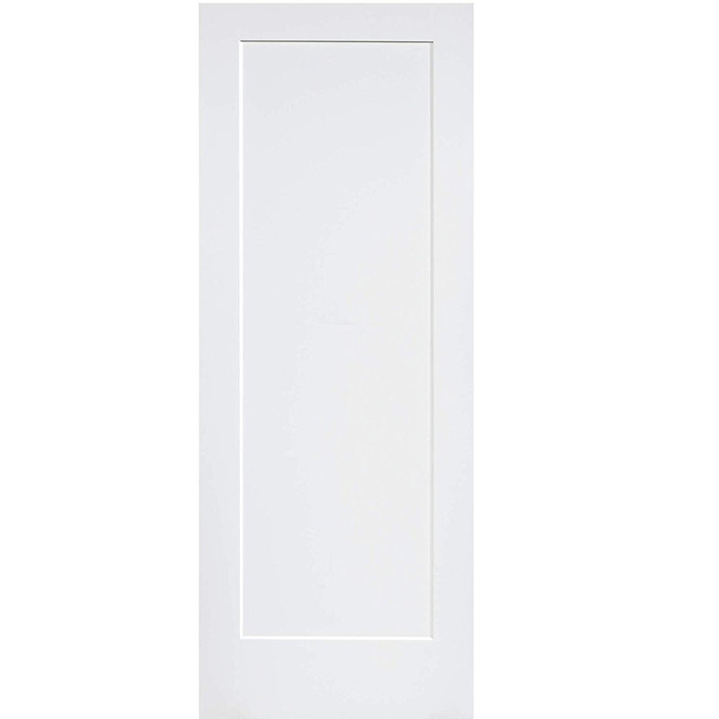 White Primed Solid Wood Shaker Interior Door Slab
