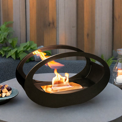 JHY DESIGN Portable Tabletop Fire Pit 16" L Tabletop Fireplace