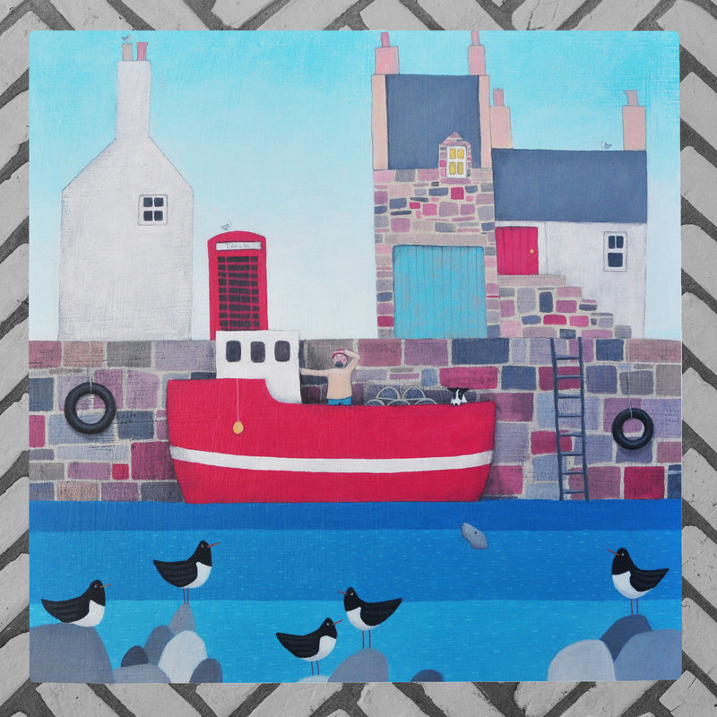 AILSA BLACK Traditional Nautical & Beach Wall Decor on Ceramic
