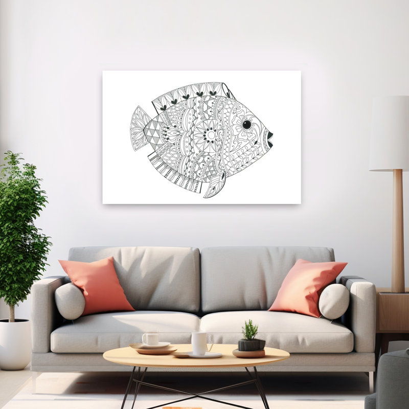 «Flamboyant Fish», impression d'art mural tropical, 40" H x 60" W