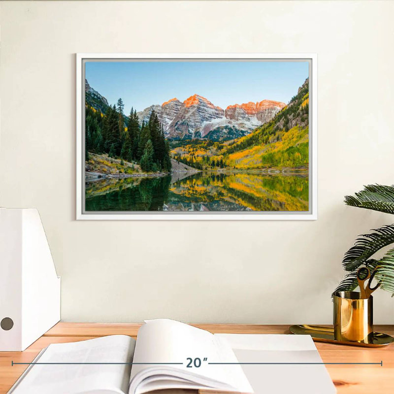 Marron en automne, Cadre flottant blanc, 13 po x 9 po