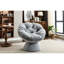 Fauteuil d'appoint pivotant à 360 degrés - Chenille grise