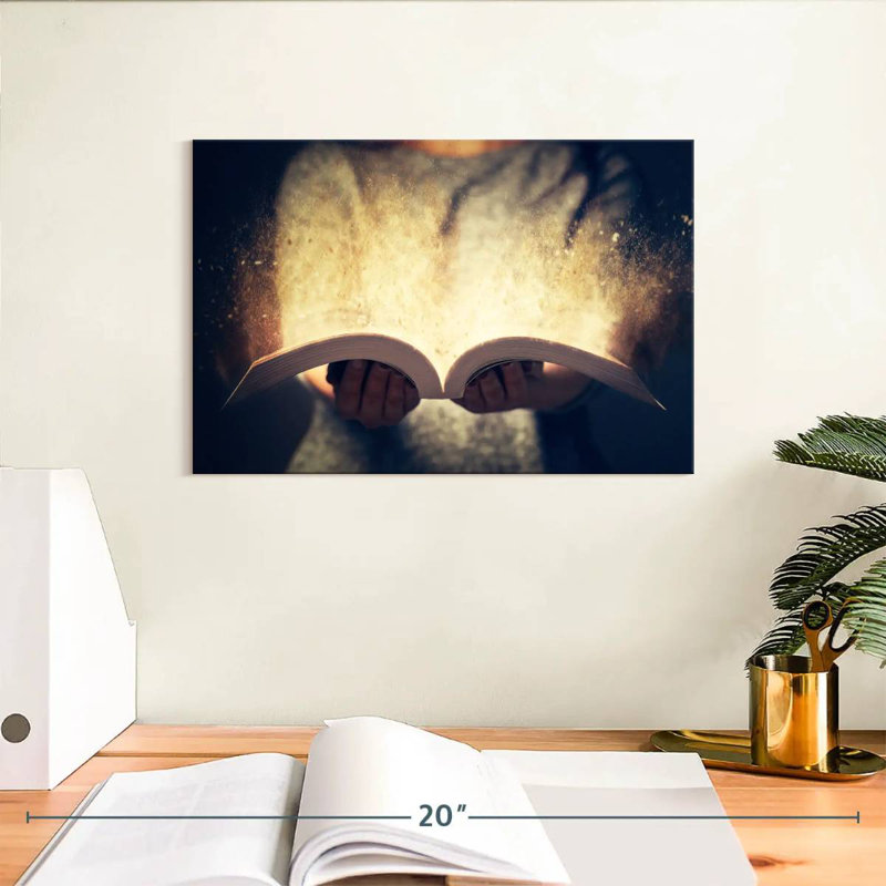 Kerner lisant la Sainte Bible, H 8 po x l 12 po