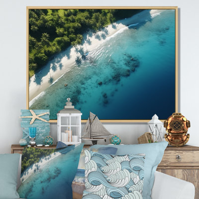 Relaxing Beach Aerial View V - Beach Wall Art