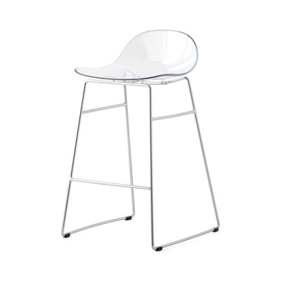 Academy Transparent Stool with Metal Frame