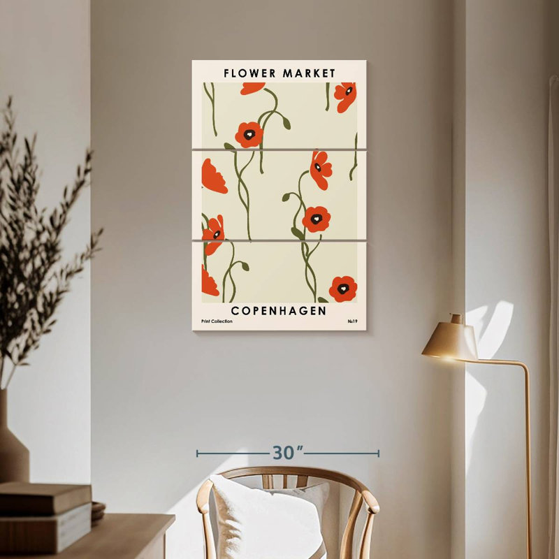 Marché aux fleurs de Copenhague, H 57 po x l 36 po